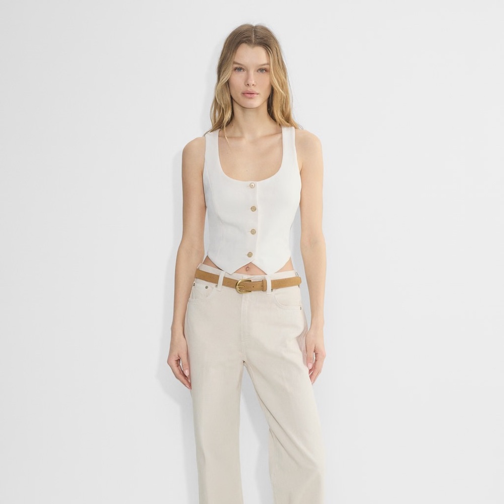 Aritzia Wilfred Rocco Vest, Light Birch, Size 2